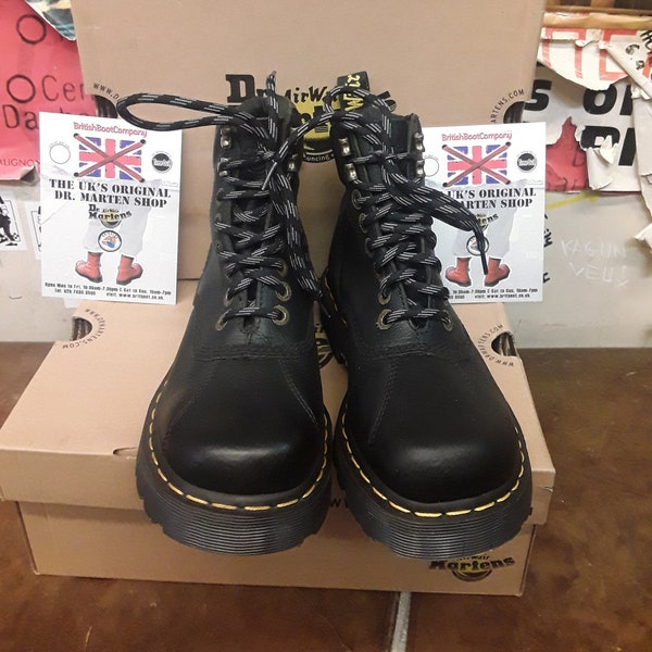 Dr Martens Walking Boot, Black Ankle Boots, Mens Grained Leather Boots / Various Sizes / 8a88