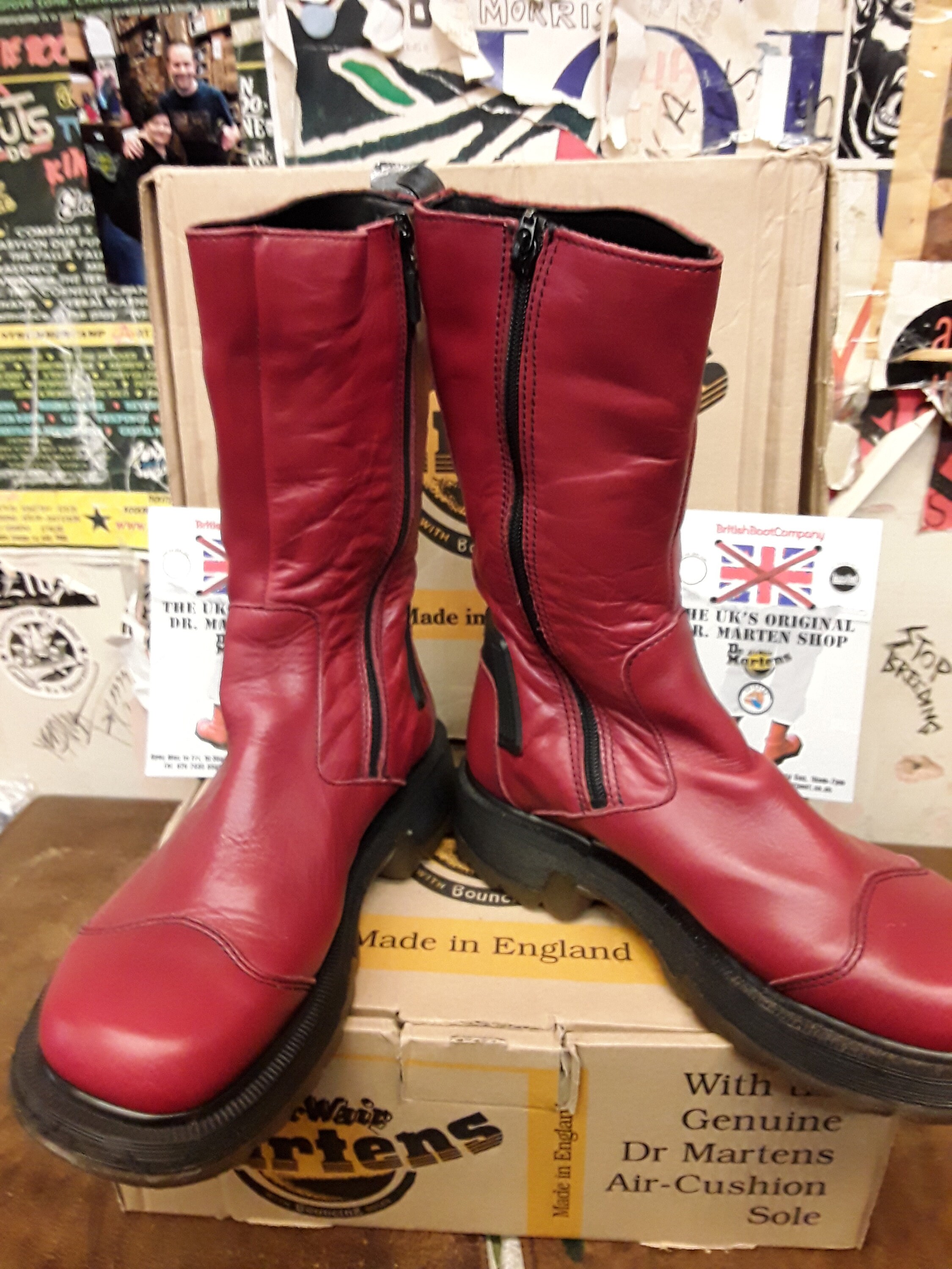 Dr Martens 9913 Red Biker Style Boot Size 5 - Etsy