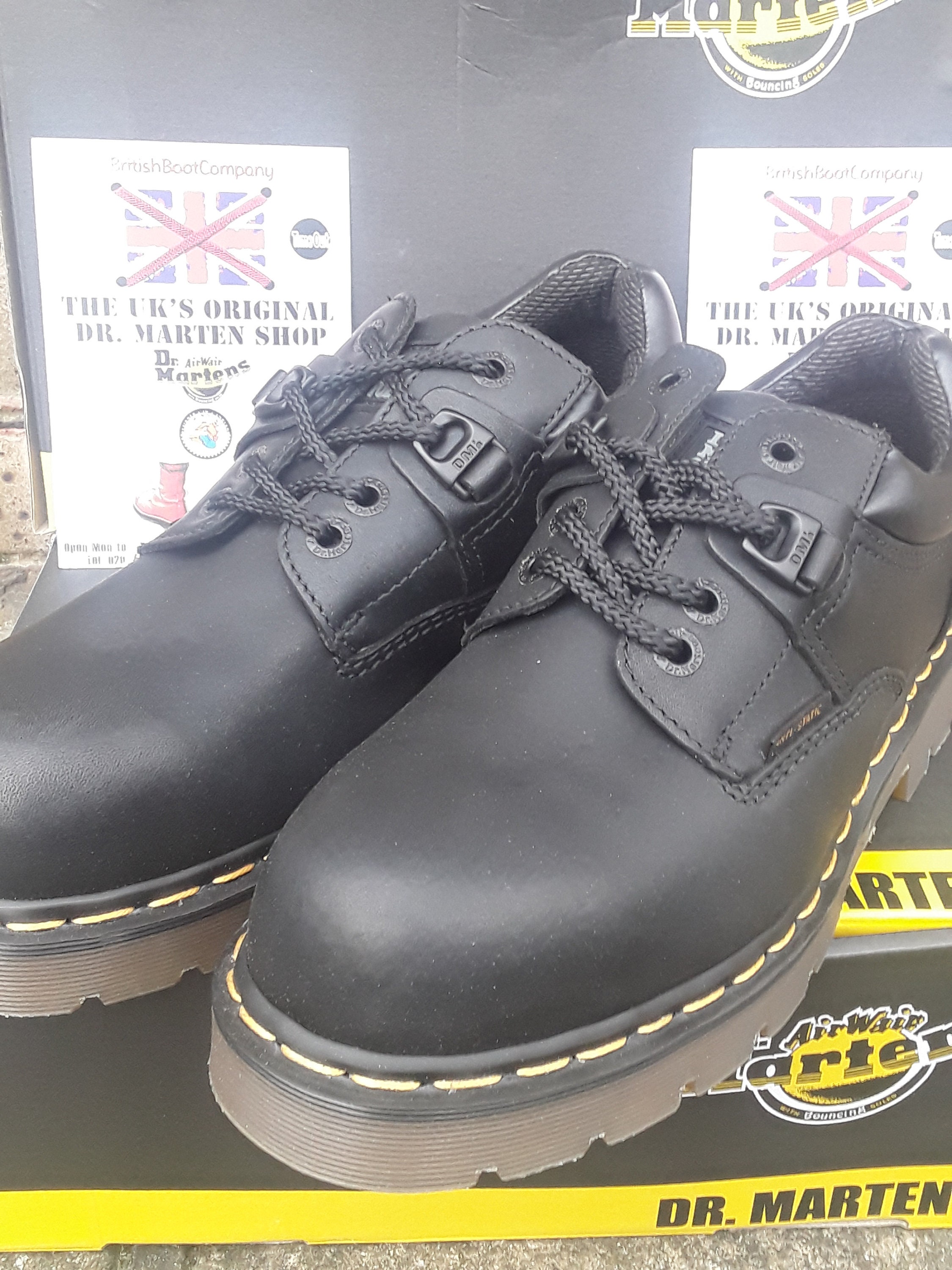 Dr Martens Platform Shoe / Size UK8 / Made in England / Black 