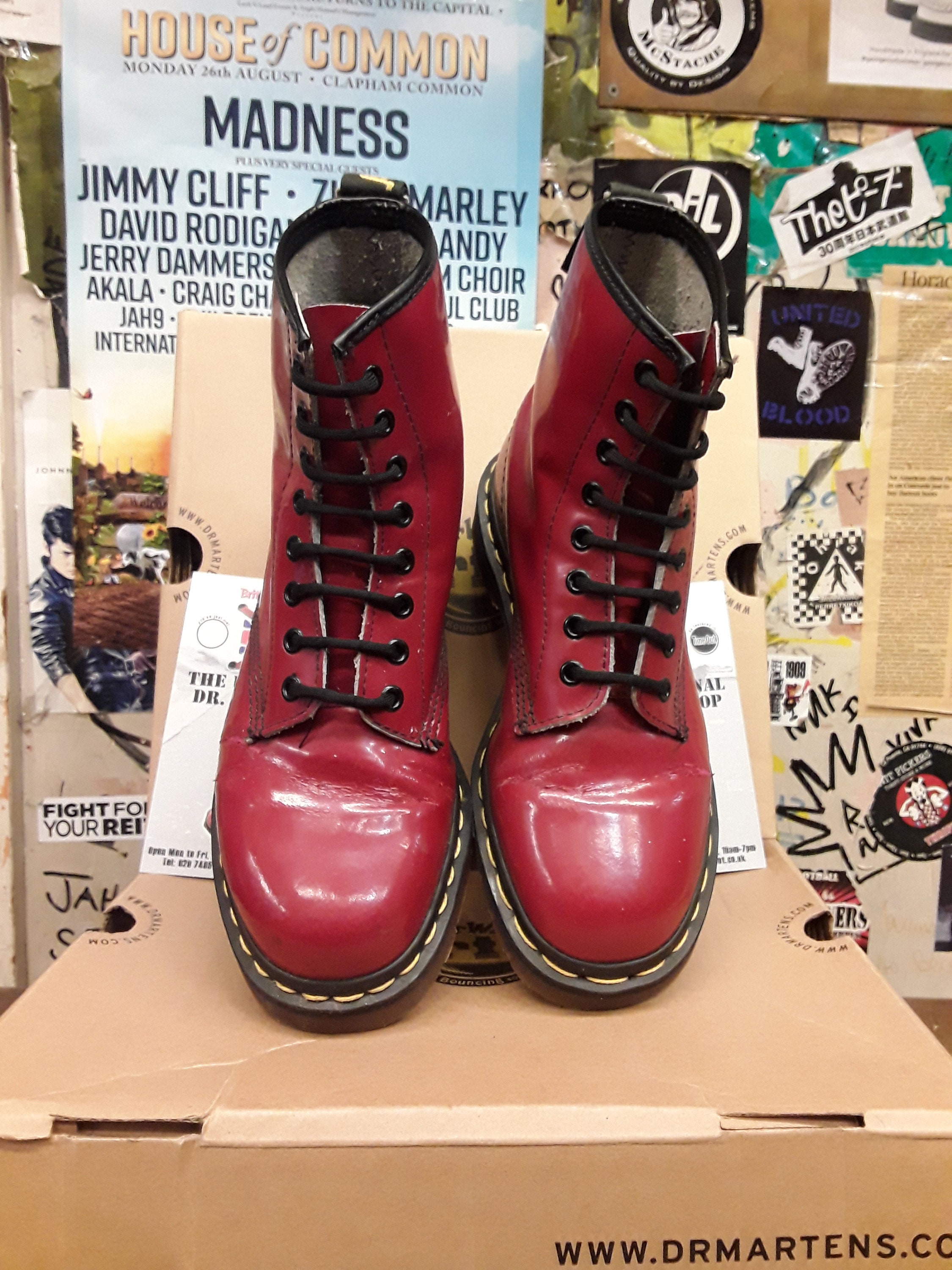 Dr Martens 1460 Red Patent Size 6 - Etsy