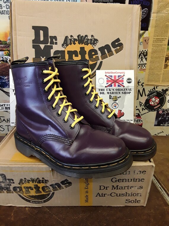 Aktentas ontmoeten Geleerde Dr Martens Purple 1460z 8 holes Maat 5 Made in England Pre - Etsy Nederland