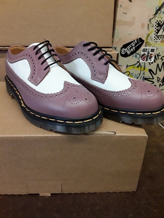 Dr Martens Pink and White Brogue Made in England s