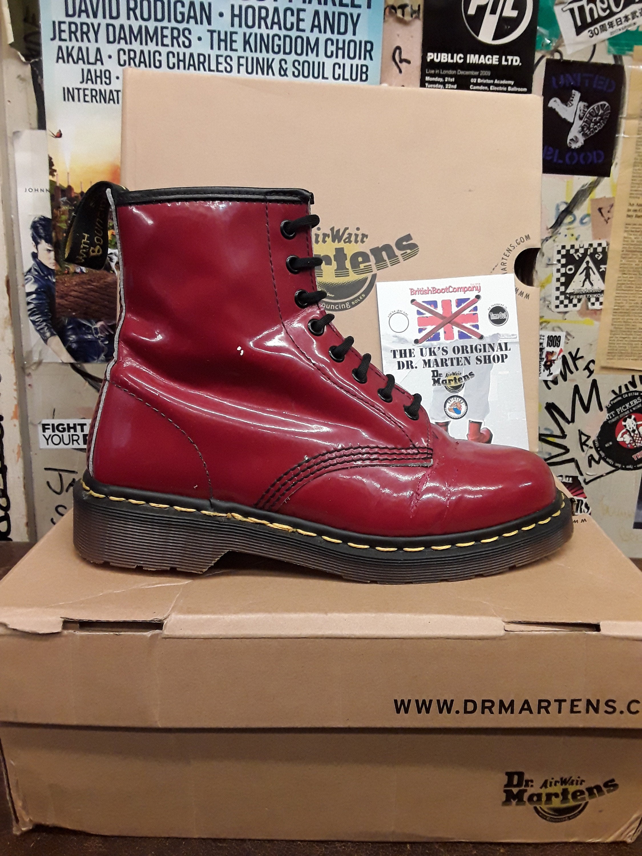 Dr Martens 1460 Red Patent Size 6 