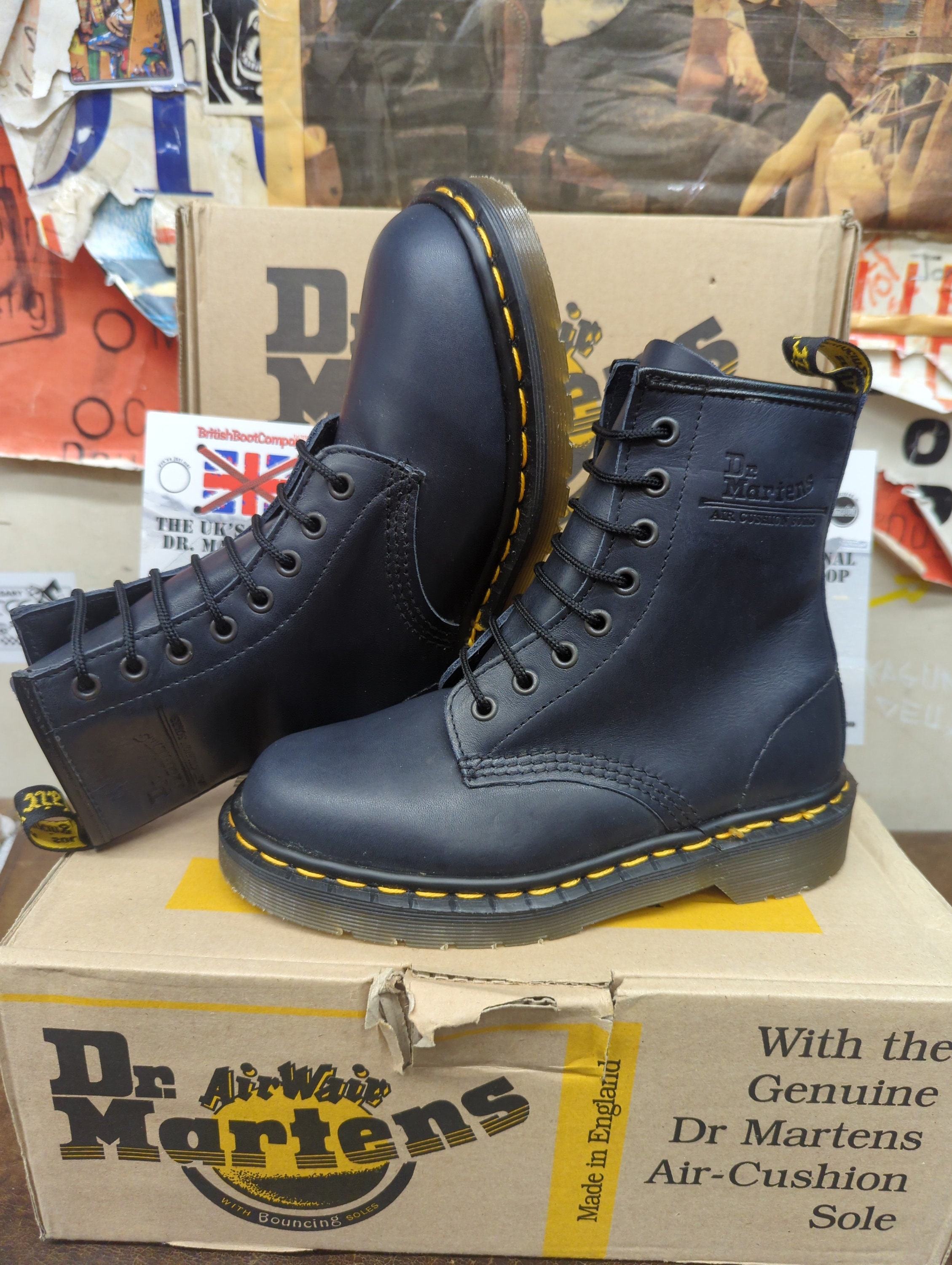 Dr Martens 1460 Navy Slicker Made in England Taglia 3 - Etsy Italia