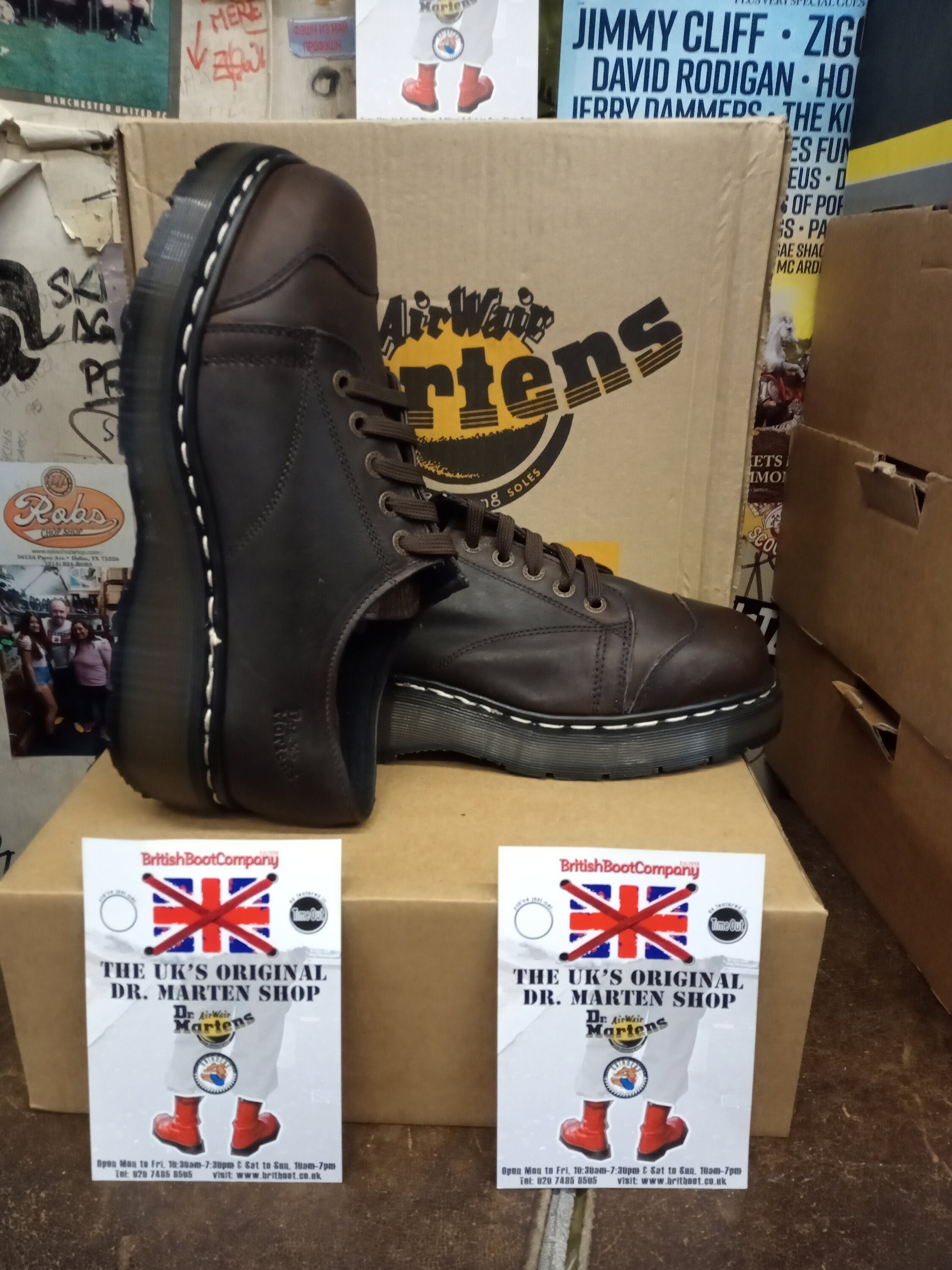 Dr Martens Brown Platform Shoe, Made in England, Size UK9  display picture 1