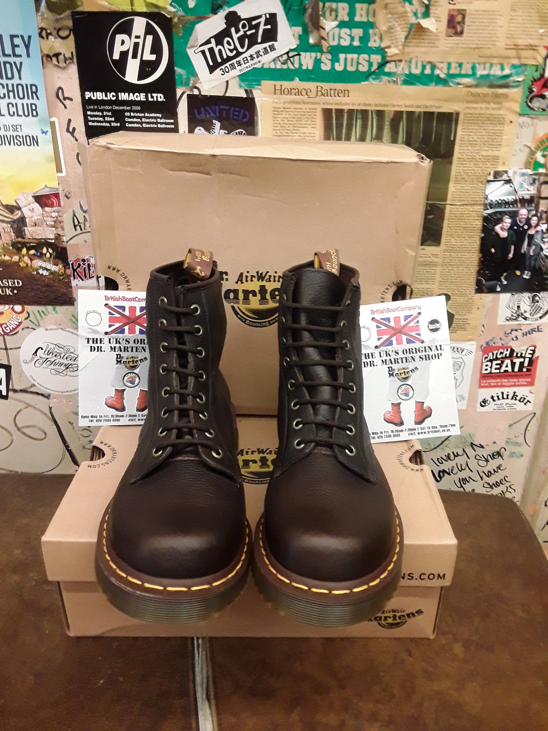 Dr Martens 1460 Bark Grizzly 8 Hole Varios tamanos Etsy Mexico