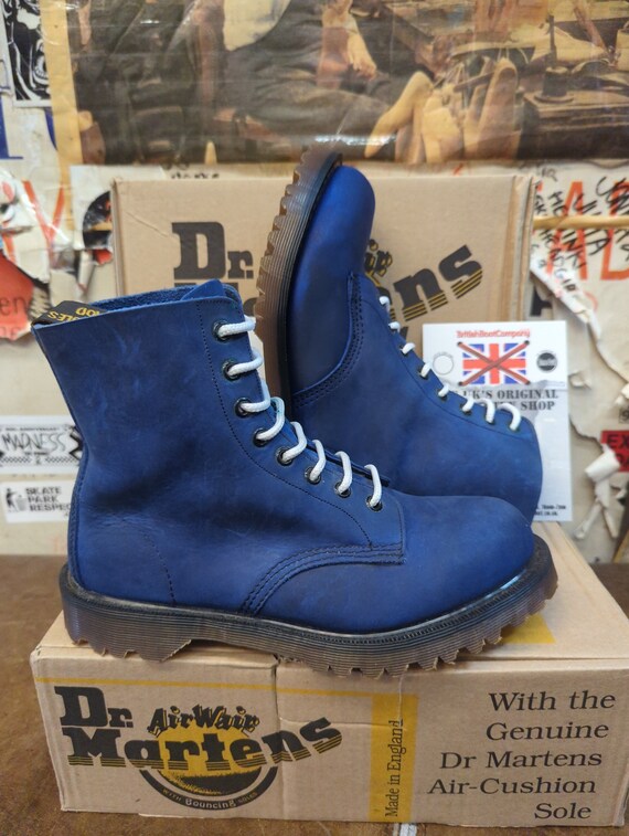 ドクターマーチン イングランド製 ネイビー クレイジーホースレザー 8