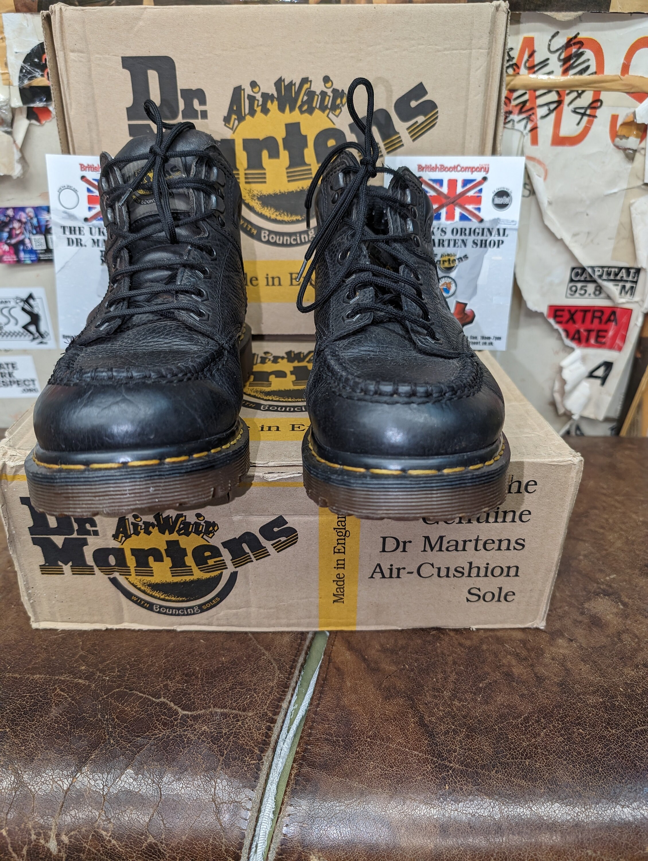 Dr Martens Vintage Boot Black 8060 Terrain RARE Leather Made in England Size 9 DR. MARTENS - 1460 Vintage Black Made In England Boots  main image 3