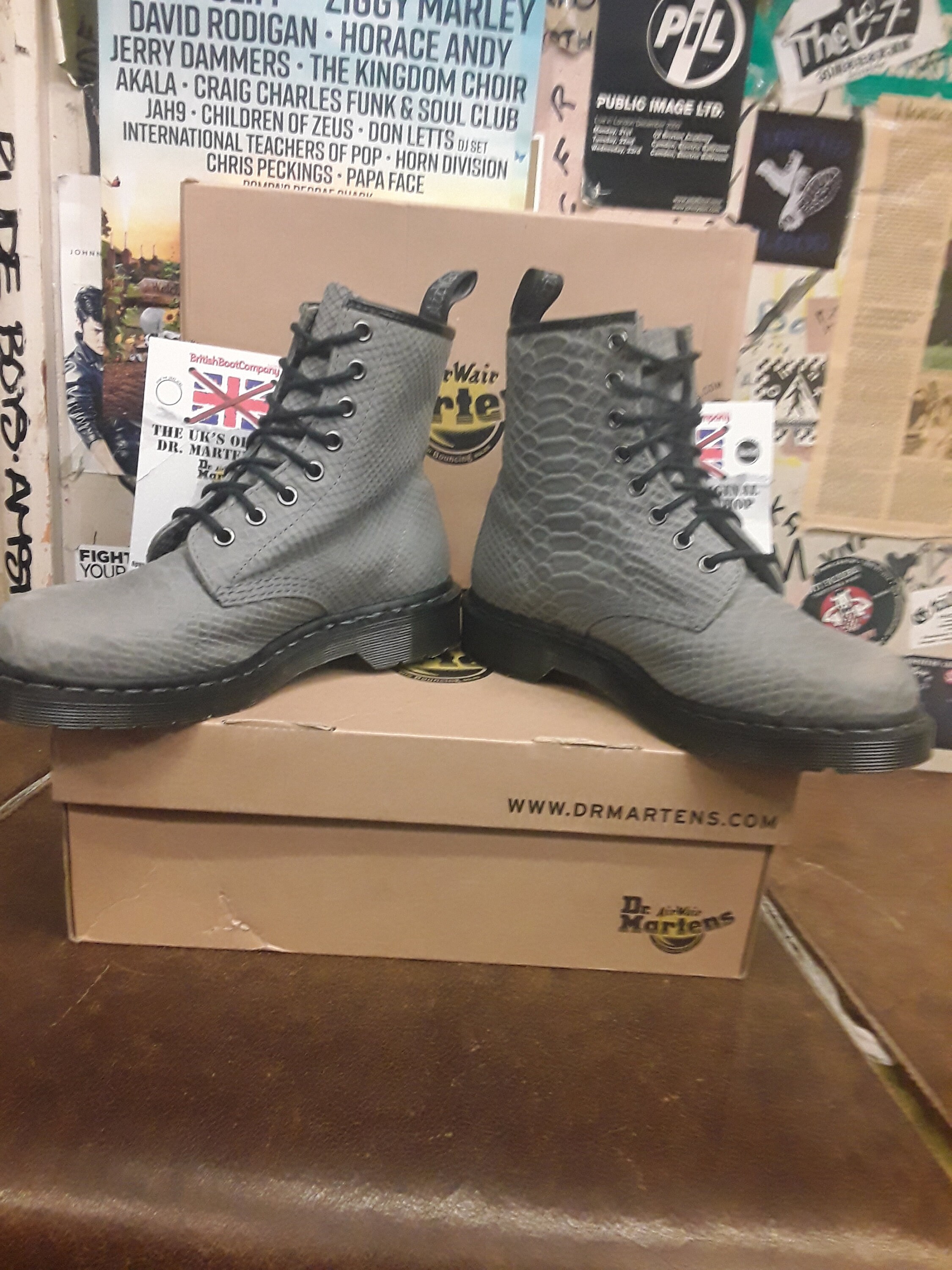 Dr Martens 1460 Grey Python Size 5 | Etsy