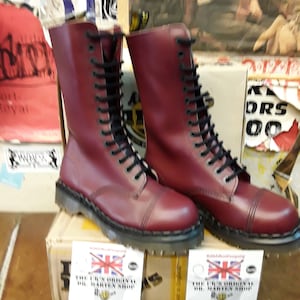 Dr Martens 9623 Cherry 14 Hole Made in England Size 6