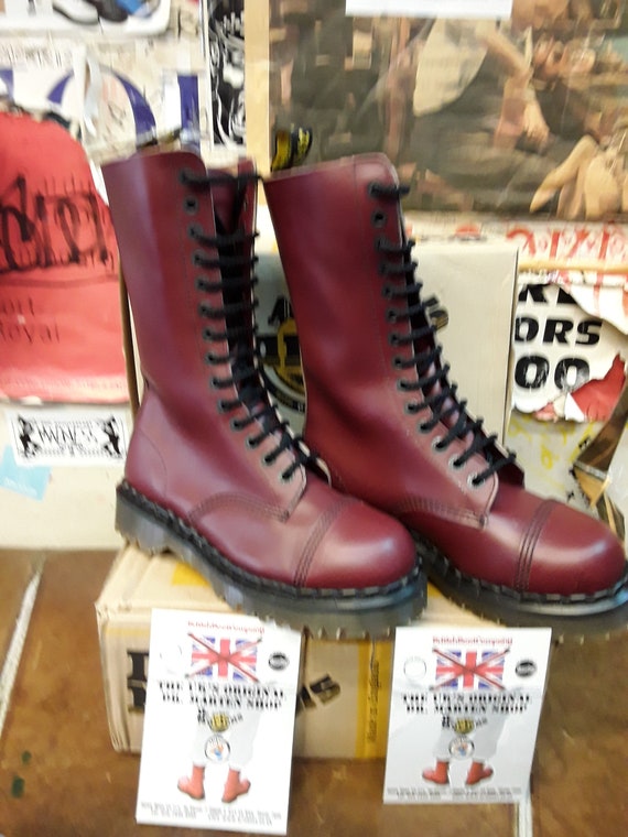 Dr Martens 9623 Cherry 14 Hole Made in England Maat Etsy Nederland