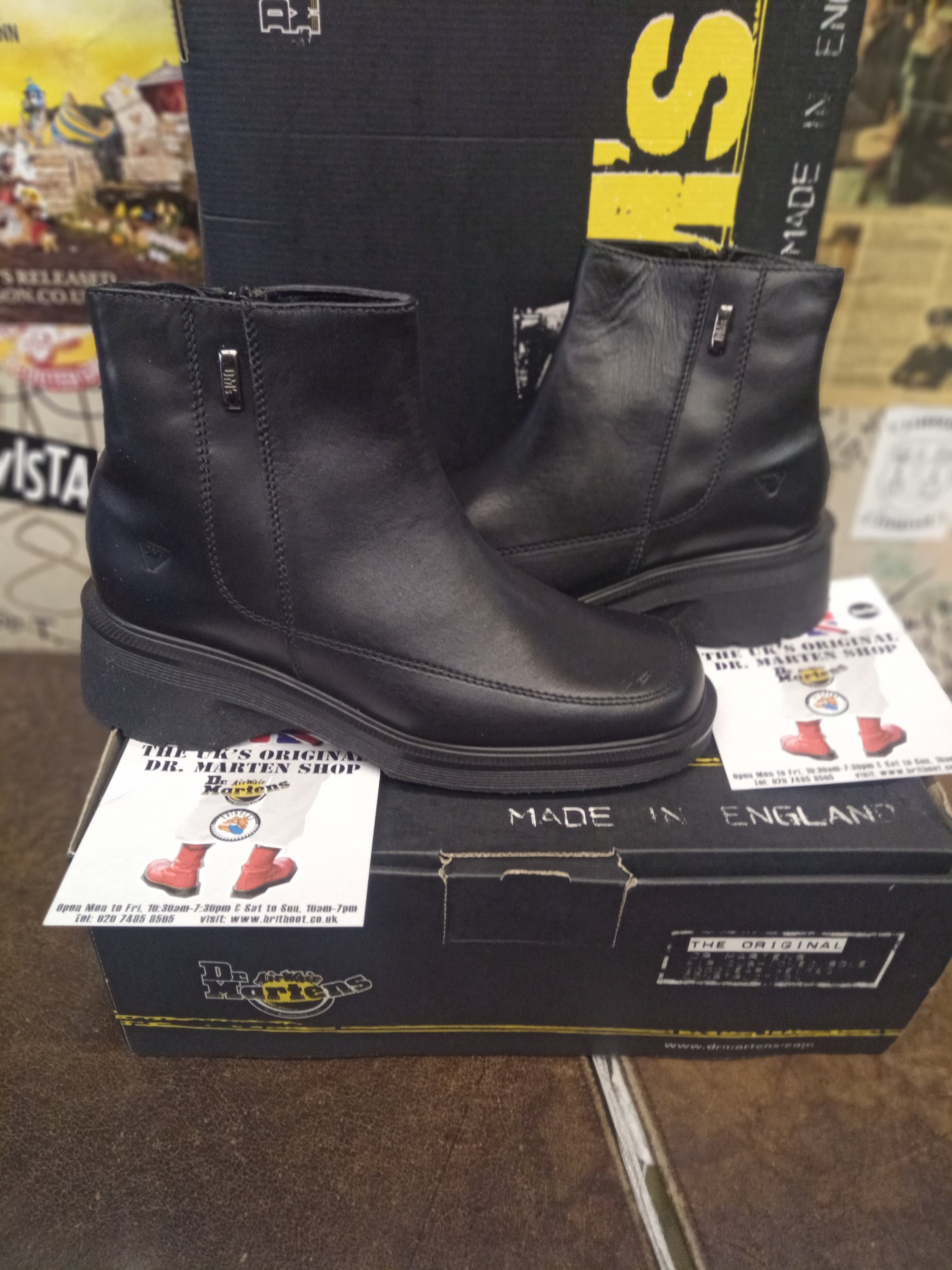 dr martens with logo on side