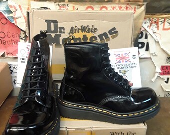 Dr. Martens 9218 ブラック パテント 8ホール イギリス製 サイズ