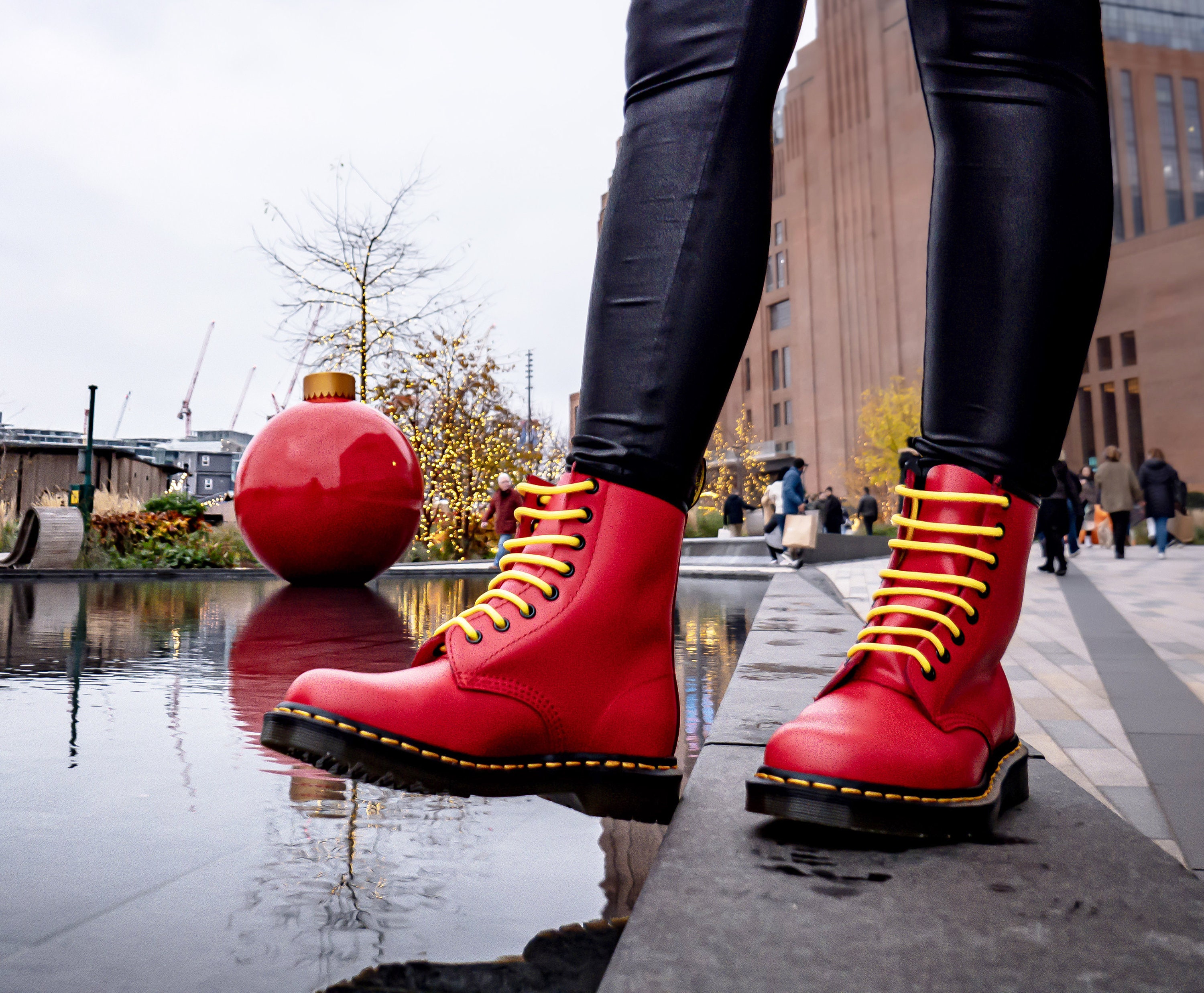 lucht vanavond Coöperatie Dr Martens Enkellaarsjes / Rode Winterlaarzen / Dames Leren - Etsy België