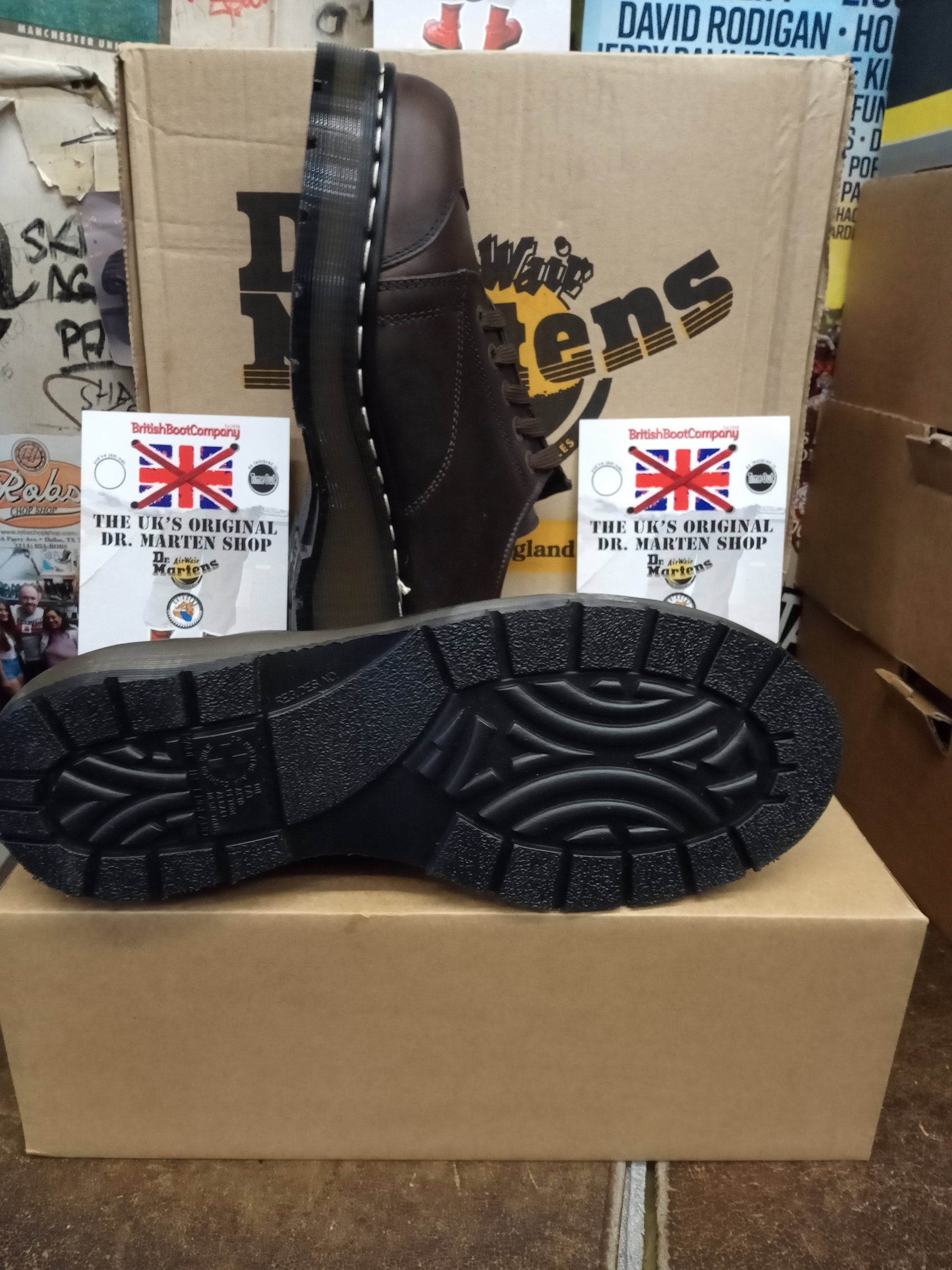 Dr Martens Brown Platform Shoe, Made in England, Size UK9, 8651z