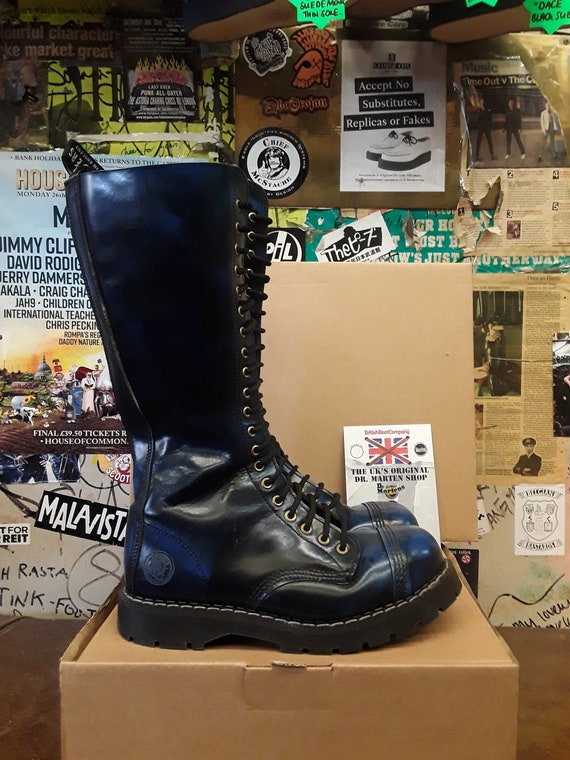 Steel Boots 8 Eyelets Blue