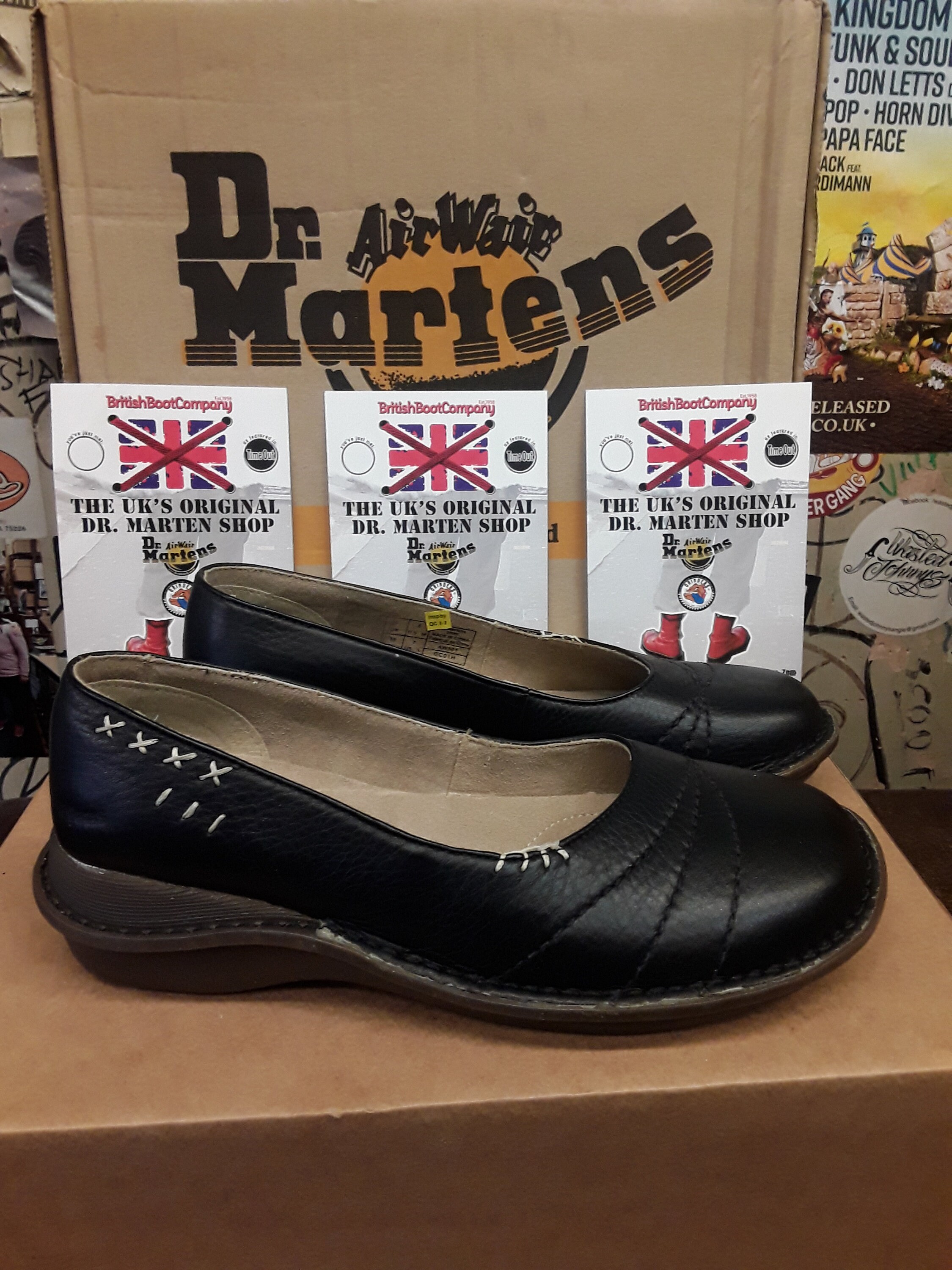 Dr Martens Slip on Shoe / Size UK5 / Black Soft Leather