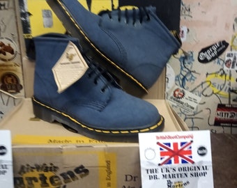 Dr Martens 101 Airforce Blue Canvas Boots Size UK5 Made in England Vintage 90 s 6 Hole Etsy UK