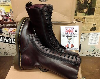 Dr Martens 9733 Red Vintage 14 Hole Double Zip Boots Various Sizes