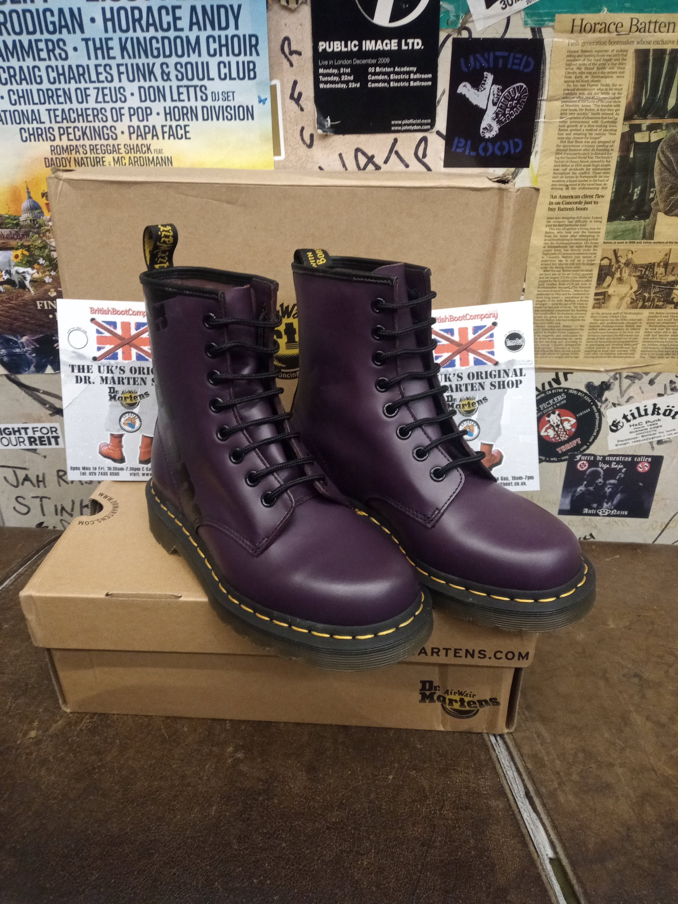 Dr Martens Purple Logo 8 Hole Various Sizes