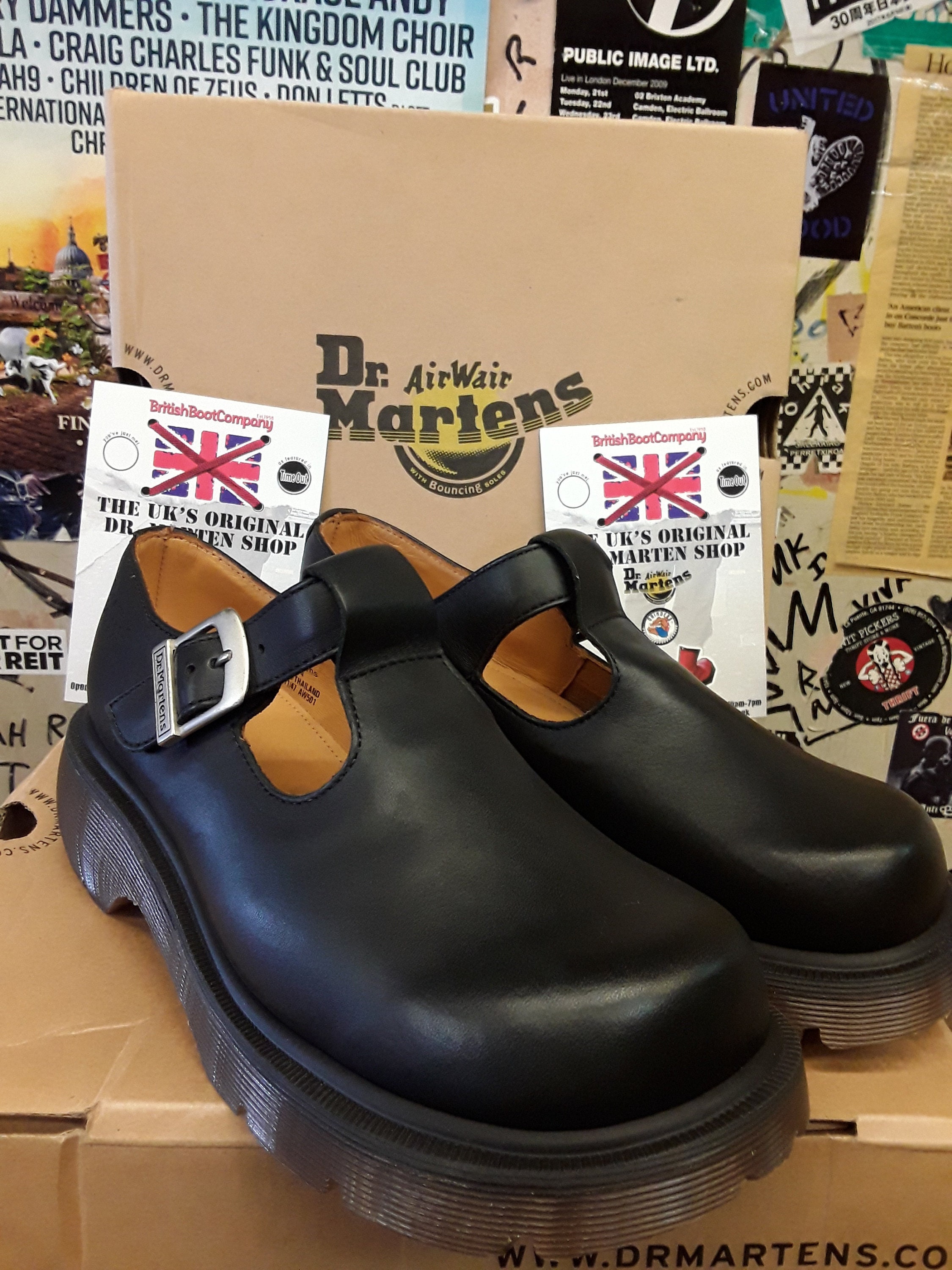 Dr Martens Mary Janes, Size UK7, Black Platform Shoes, T Bar Dr Martens Mary Janes, Size UK7, Black Platform Shoes, T Bar