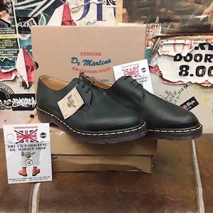 Dr Martens 1461z Black Greasy Made in England  Size 14
