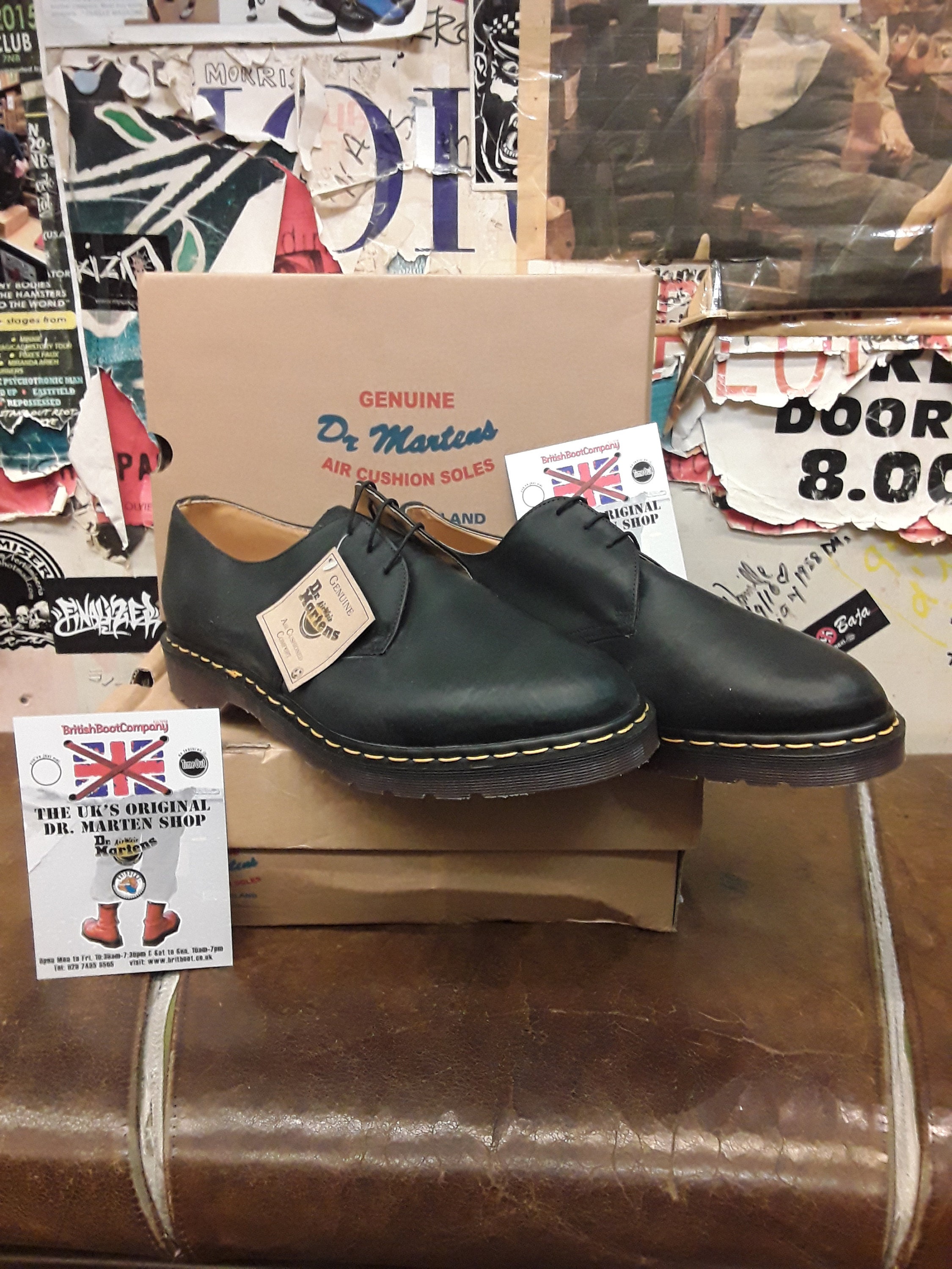 Dr Martens 1461z Black Greasy Made in England Size 14 - Etsy