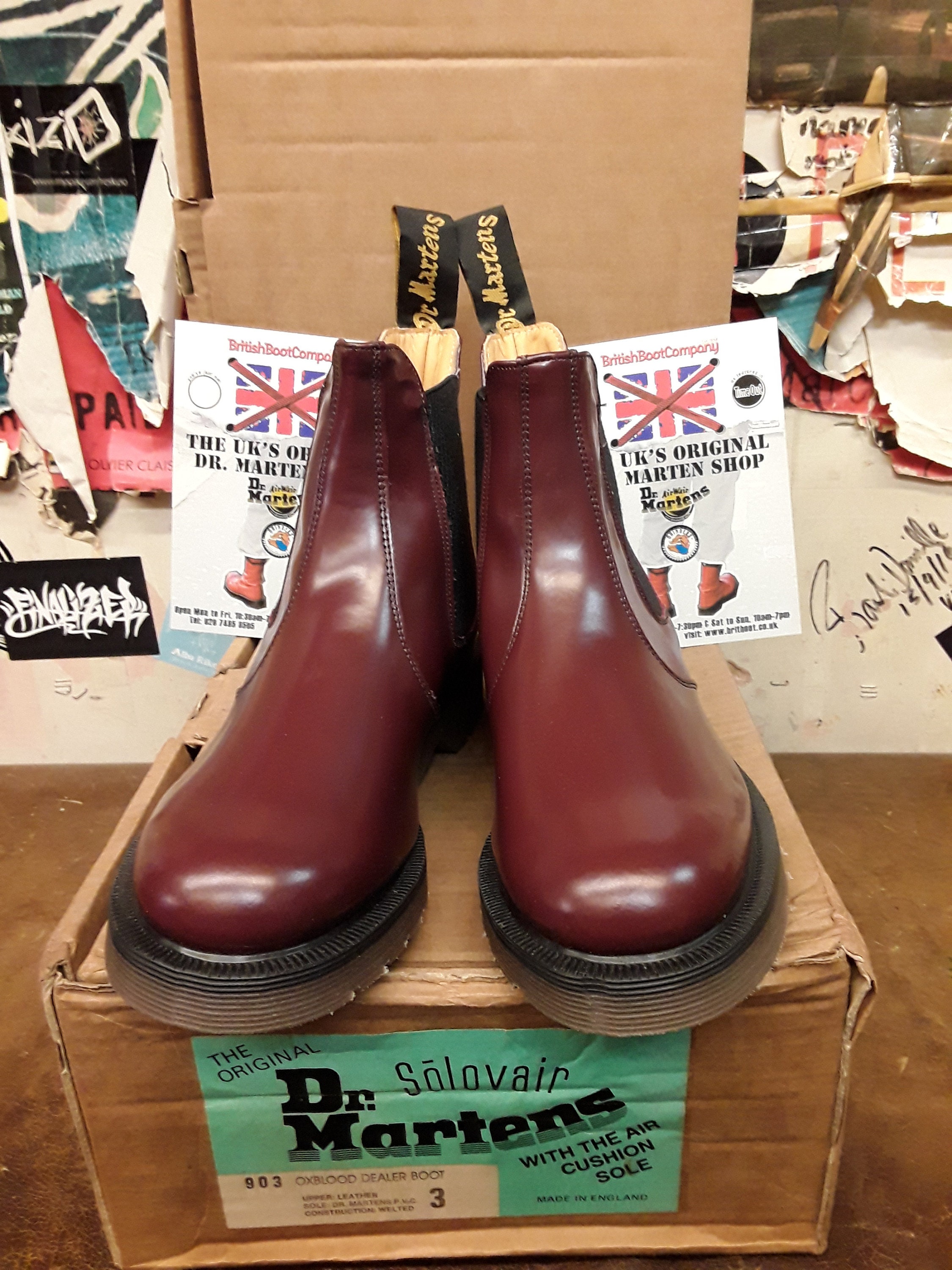 Solovair Dr Martens Made in England Oxblood Chelsea Boots - Etsy