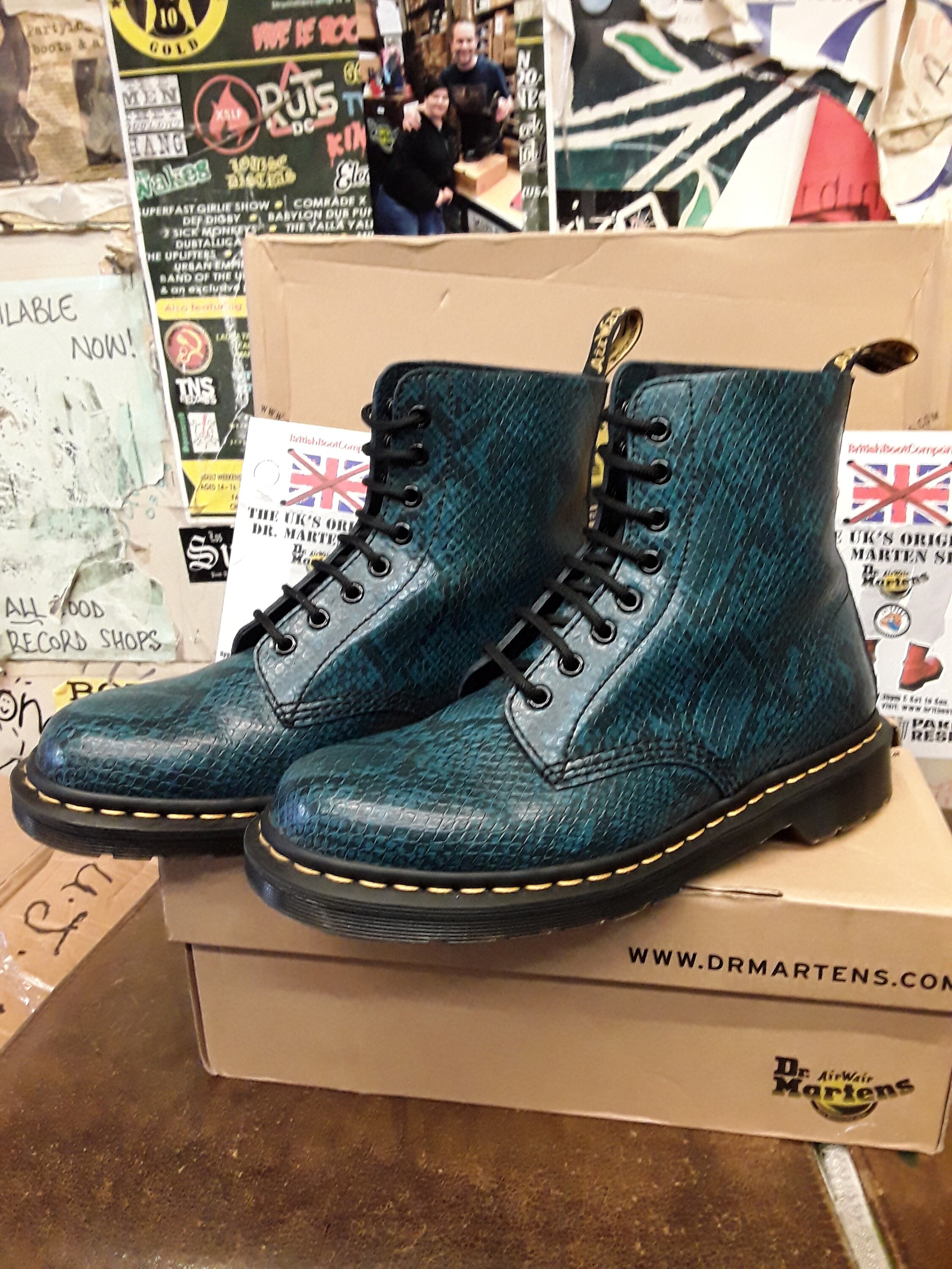 Dr Martens Pascal Blue Viper Snake 8 