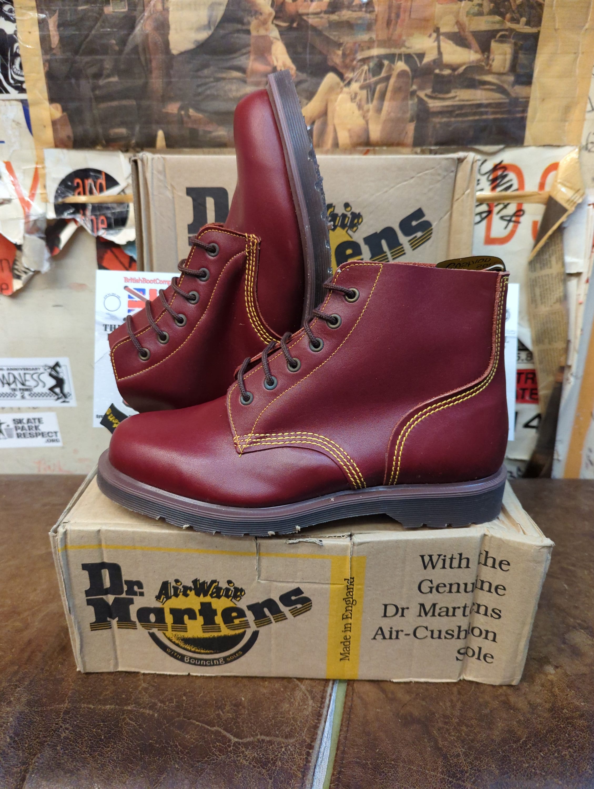 Dr Martens 983 Oxblood 6 Hole Made in England Size 8 - Etsy