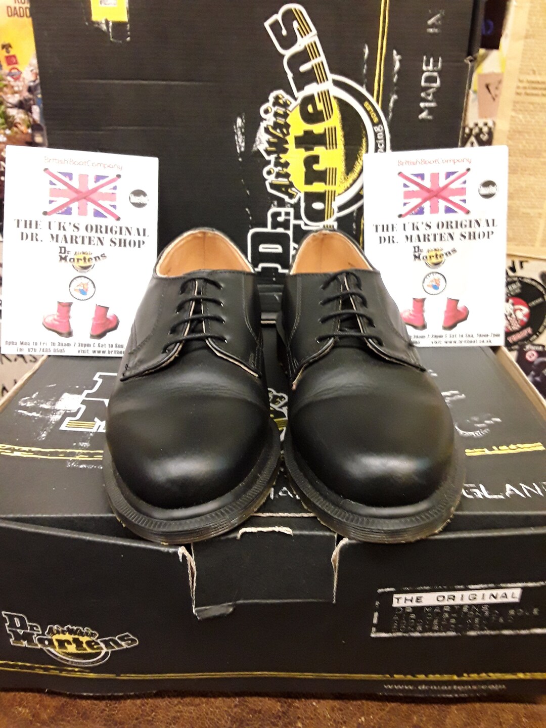 Dr Martens, Made in England, 3514 BLACK Plain Shoe, Size 5 Dr Martens, Made in England, 3514 BLACK Plain Shoe, Size 5