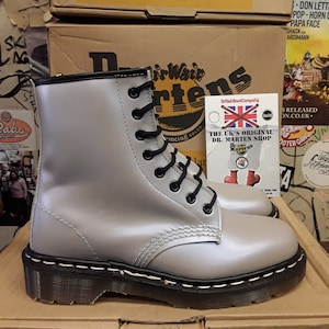 Dr Martens Made in England Lilac Gunmetal 8-Hole Size 4