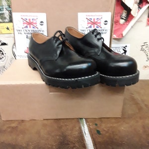 Treadair Steel Shoes, Vintage 90's, Made in England, Mens Leather Shoes, 3 Eye Shoes / Various sizes image 4