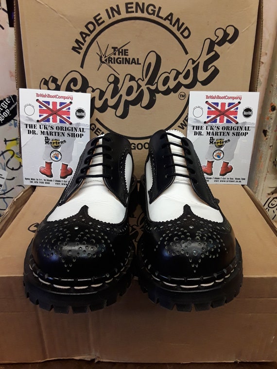 Gripfast Made in England Black and White Size Two Tone Brogue