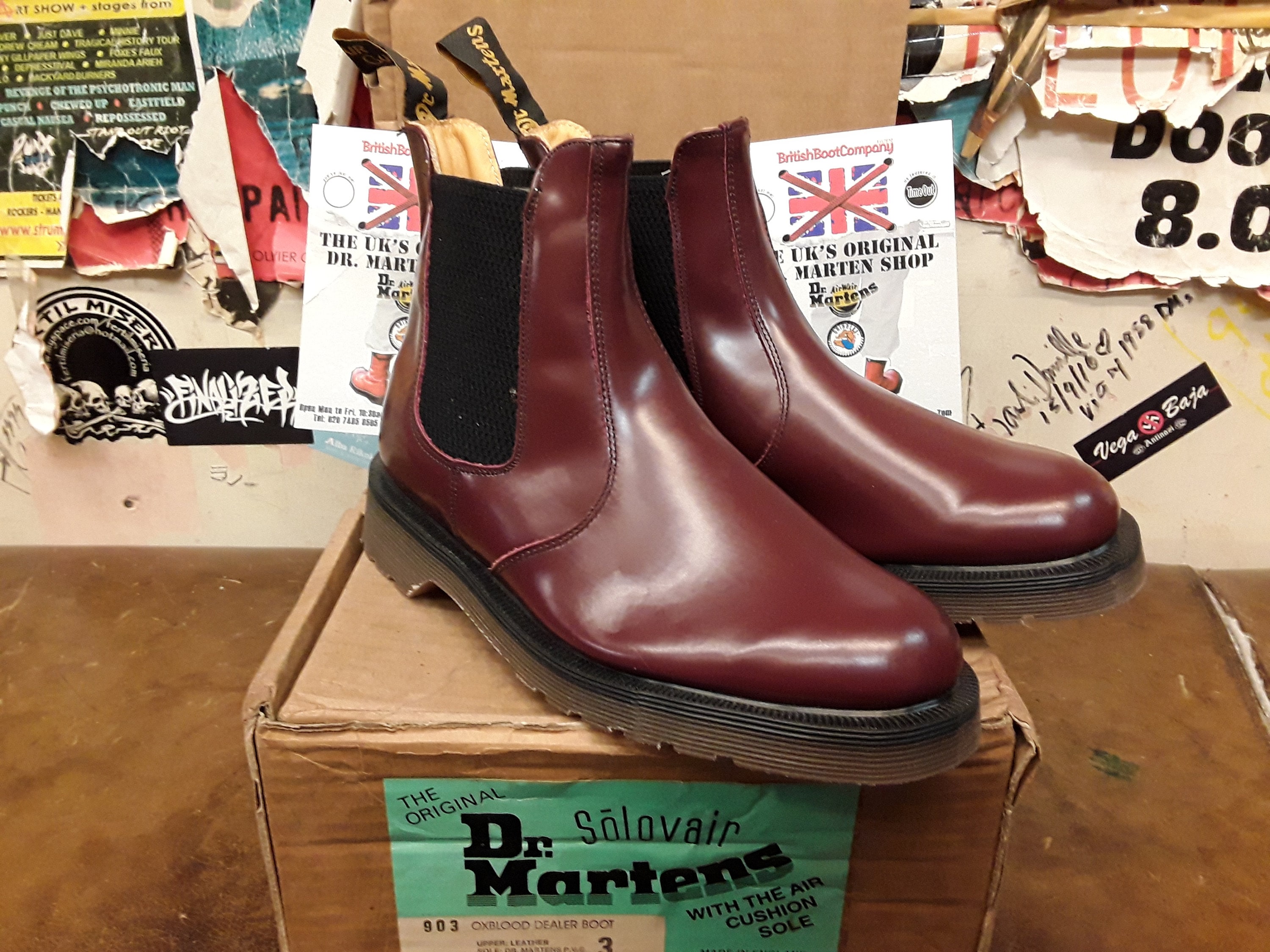 Solovair Dr Martens Made in England Oxblood Chelsea Boots - Etsy