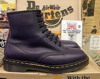 Dr Martens 1460 Purple Vegan Size 8 UK. Made in England