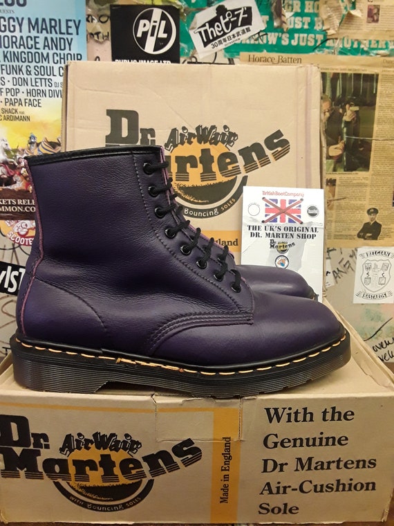 Dr Martens 1460 Purple Vegan Maat UK. Gemaakt in Engeland - Etsy Nederland