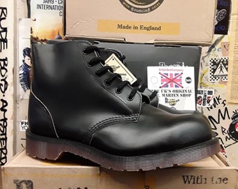 Dr Martens 7711 Black steel toe 6 Hole Steel Boot Made In England Various Sizes