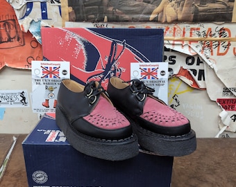 Made in England Robot George Cox Creepers Black and Pink Various Sizes