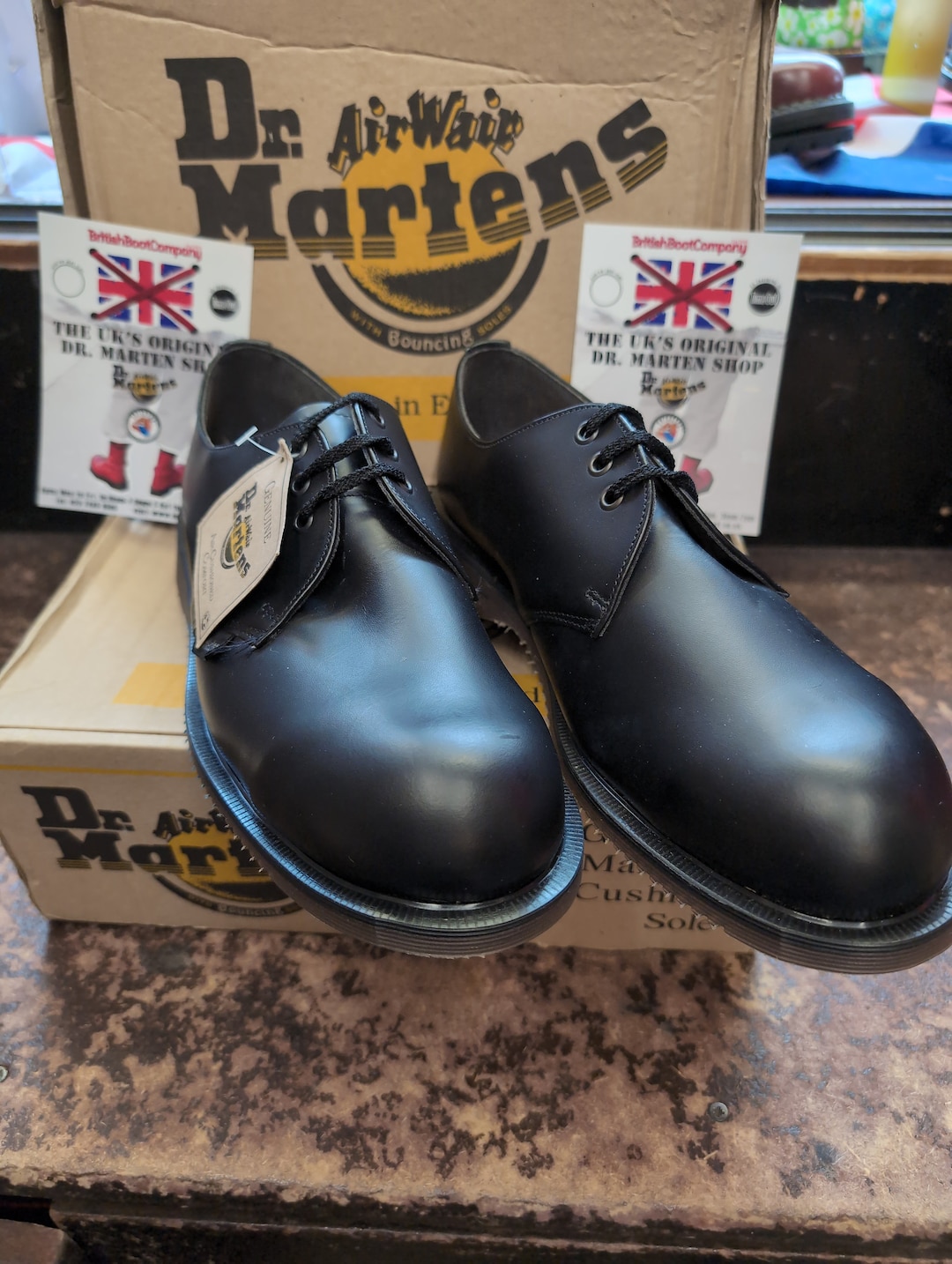 Dr Martens 1905 Black 3 Hole Made in England Steel Toe Size Dr Martens 1905 Black 3 Hole Made in England Steel Toe Size