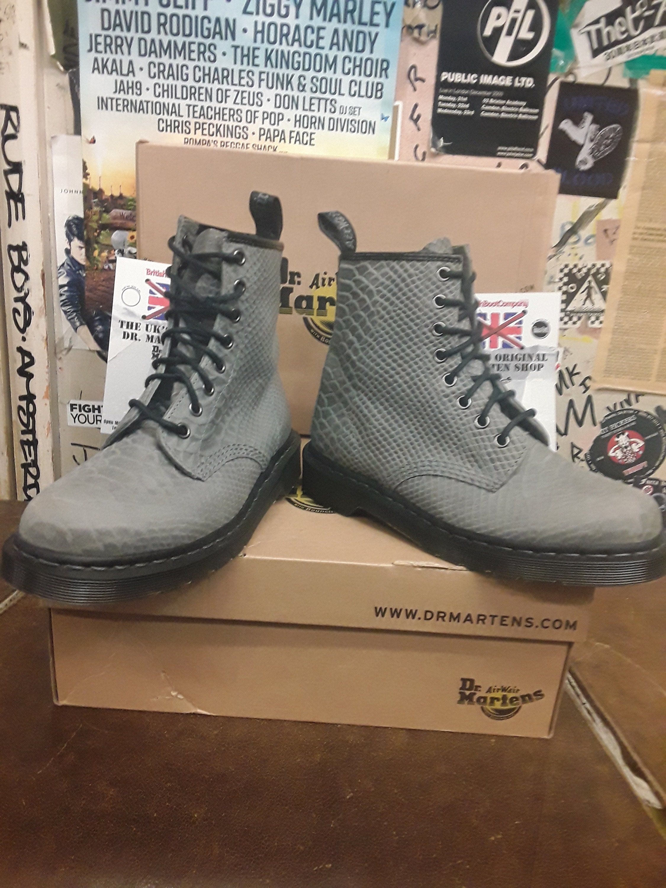 Dr Martens 1460 Grey Python Size 5 | Etsy