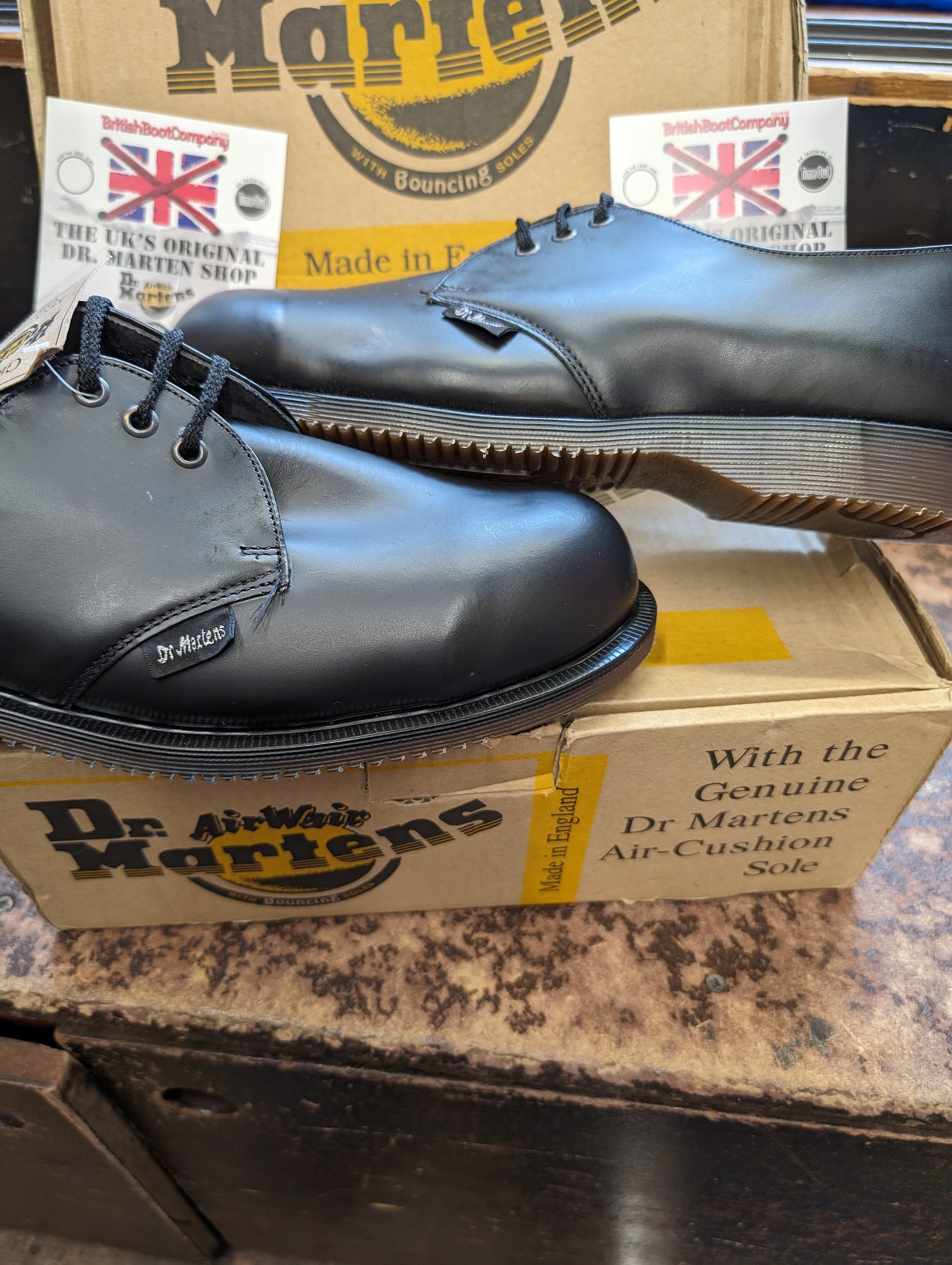 Dr. Martens RONNIE 【26cm】 Dr Martens 1905 Black 3 Hole Made in England Steel Toe Size