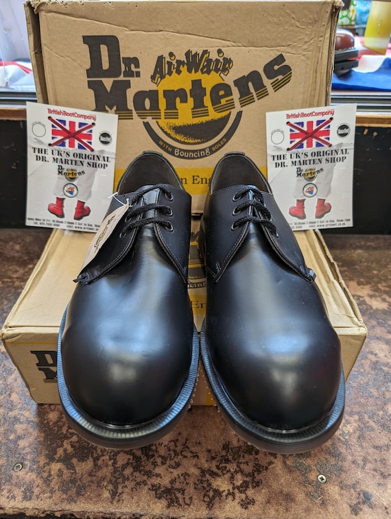 Dr Martens 1905 Black 3 Hole Made in England Steel Toe Size Dr Martens 1905 Black 3 Hole Made in England Steel Toe Size