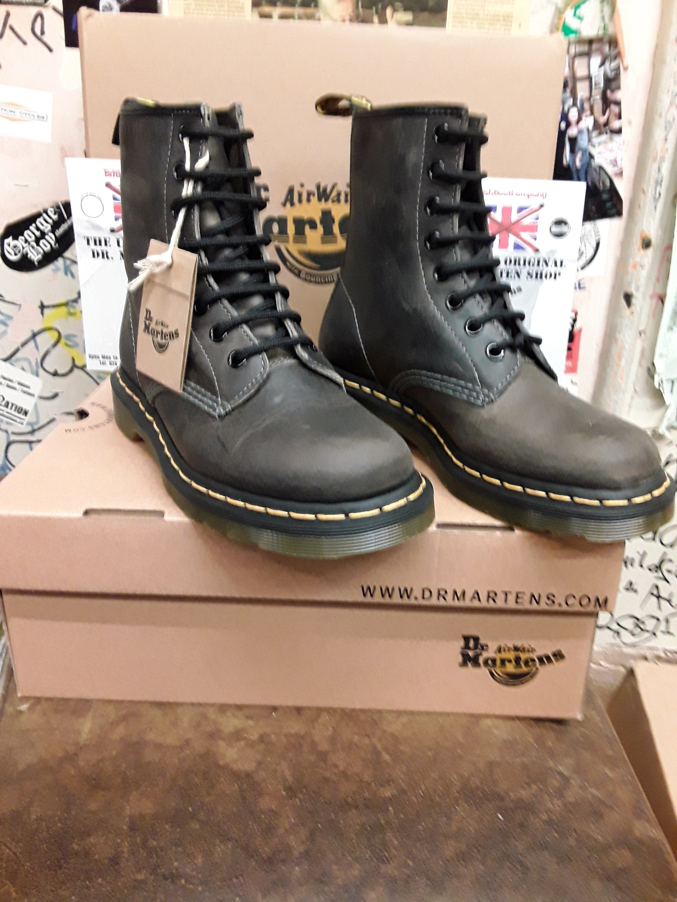 Dr Martens 1460 Black Greenland Size 3 Etsy