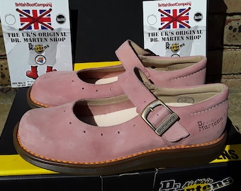 Dr Martens 8a57 Pink Nubuck Mary Janes Verschiedene Größen