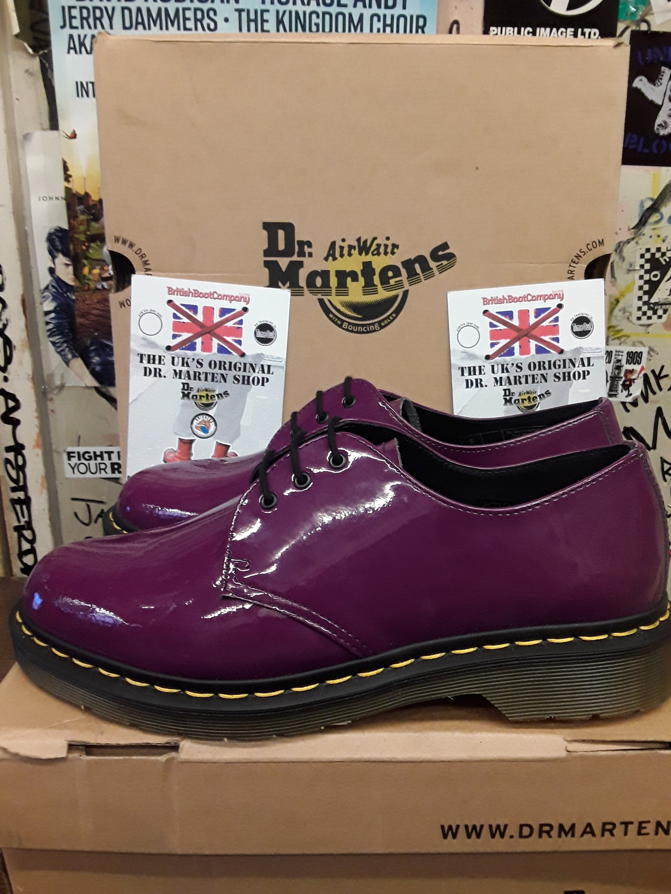 Dr Martens Purple Patent 3 Hole Shoes Limited Edition. 1461 - Etsy UK