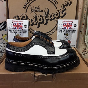 Gripfast Made in England Black and White Size Two Tone Brogue Various Sizes