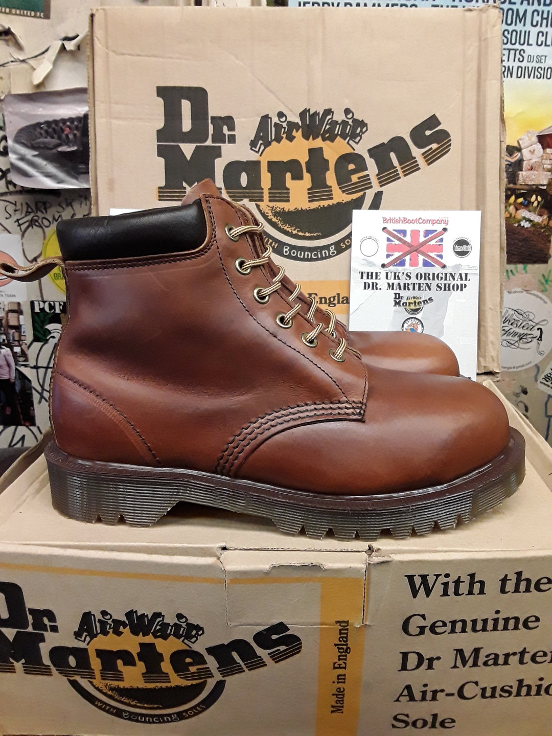 Dr Martens Made in England 6 Eyelet Tan Analine Boots With - Etsy