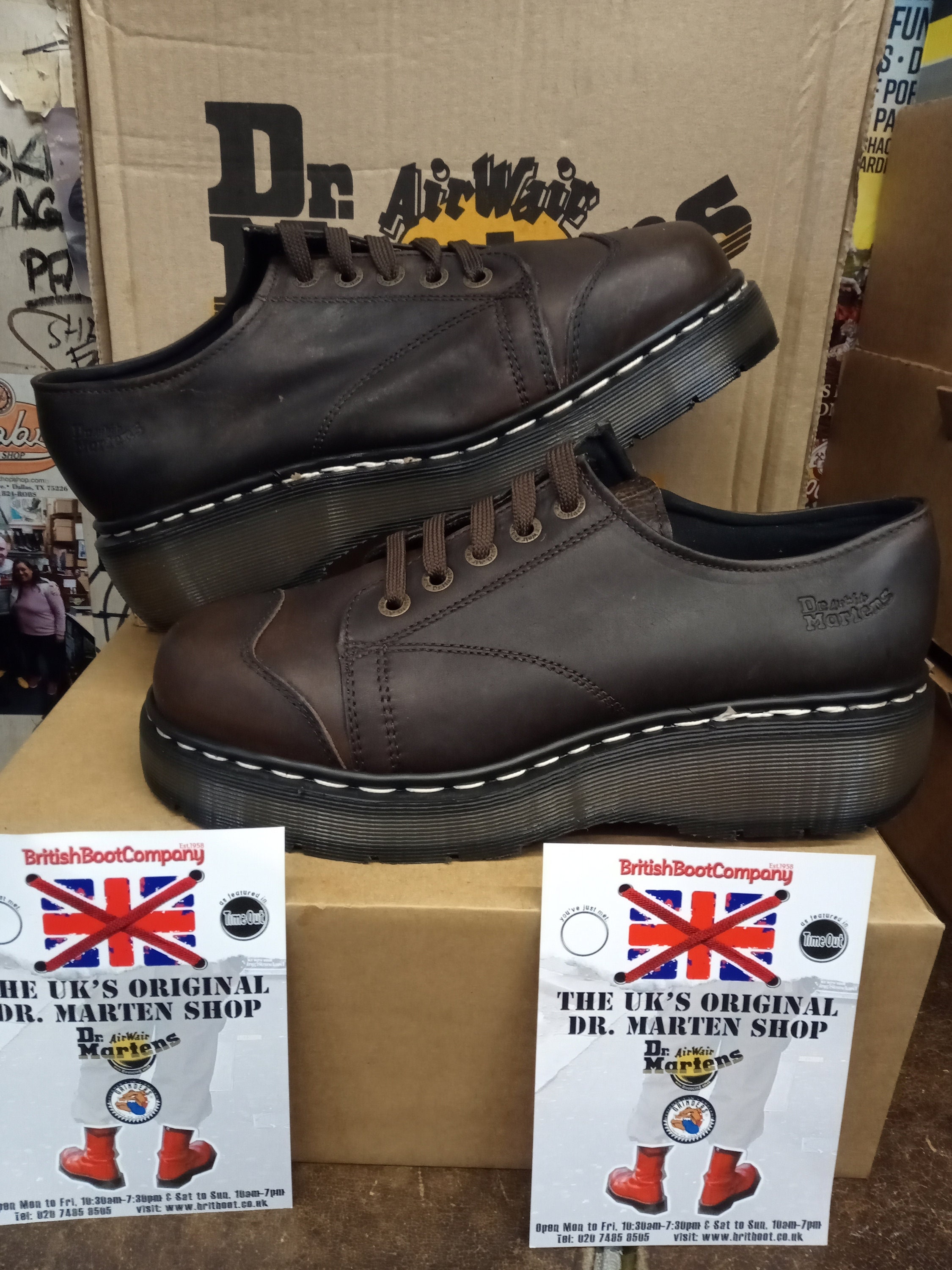 Dr. Martens 8651 Vintage Brown Pebbled Leather Platform Oxford Shoes US 6 Buy Dr. Martens Women main image 4