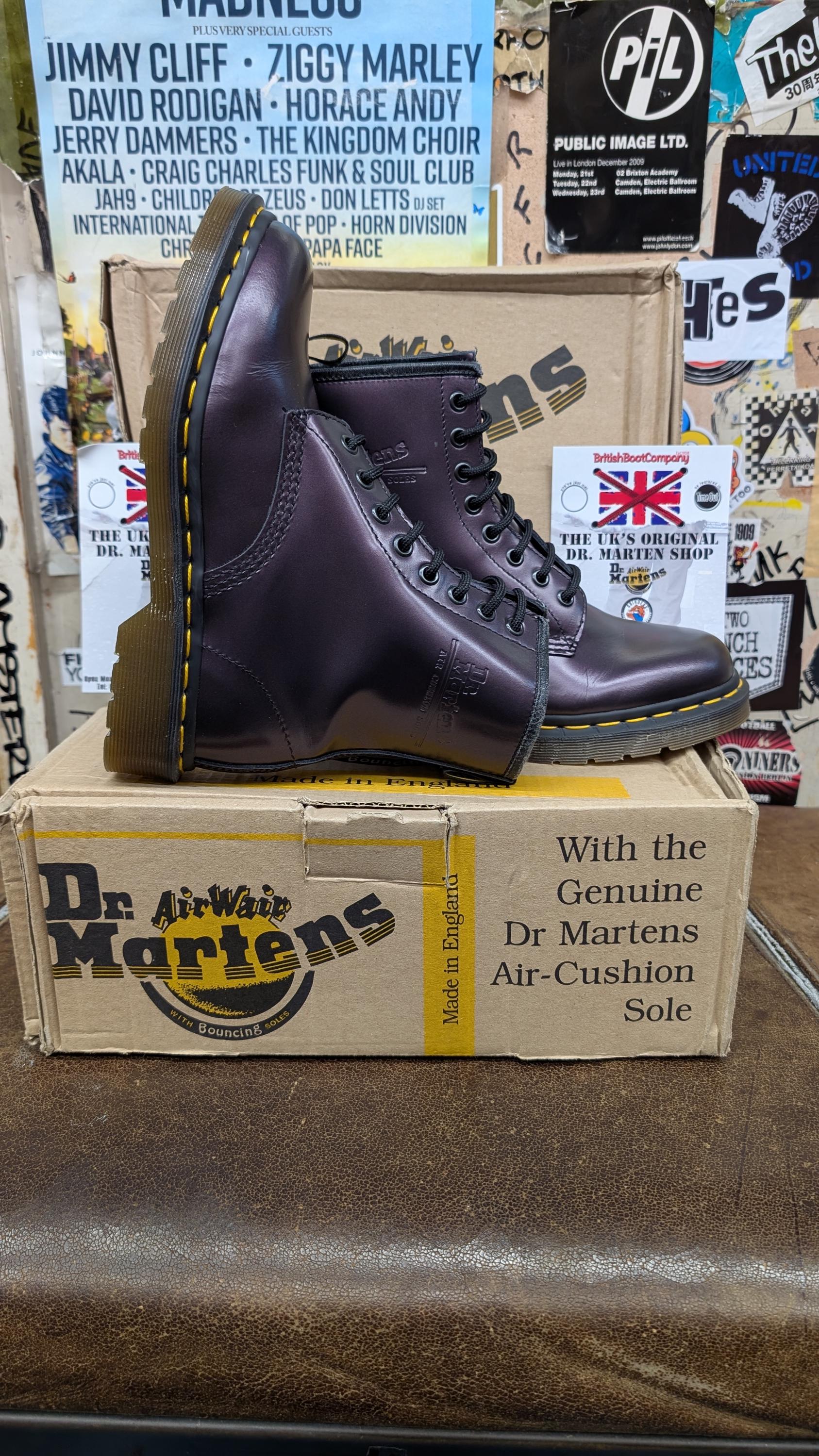 Dr Martens Made in England Purple Shimmer 8 Hole Size 5 - Etsy